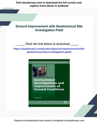 Ground Improvement with Geotechnical Site Investigation Patel | PDF