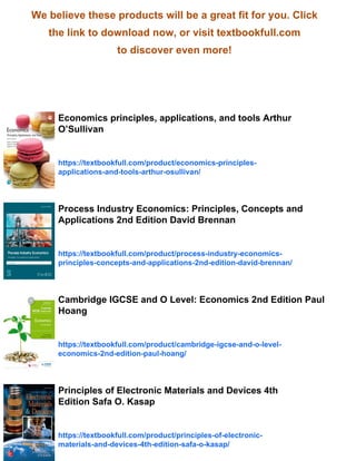 Economics principles, applications, and tools Arthur O’Sullivan | PDF