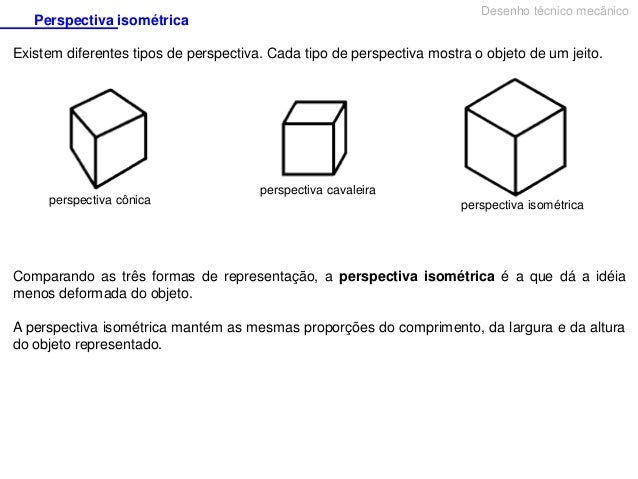 DESENHO TECNICO PERSPECTIVA ISOMETRICA
