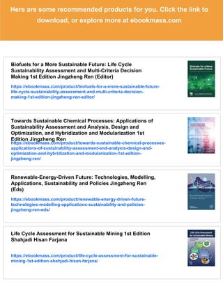 Life Cycle Sustainability Assessment for Decision-Making: Methodologies ...