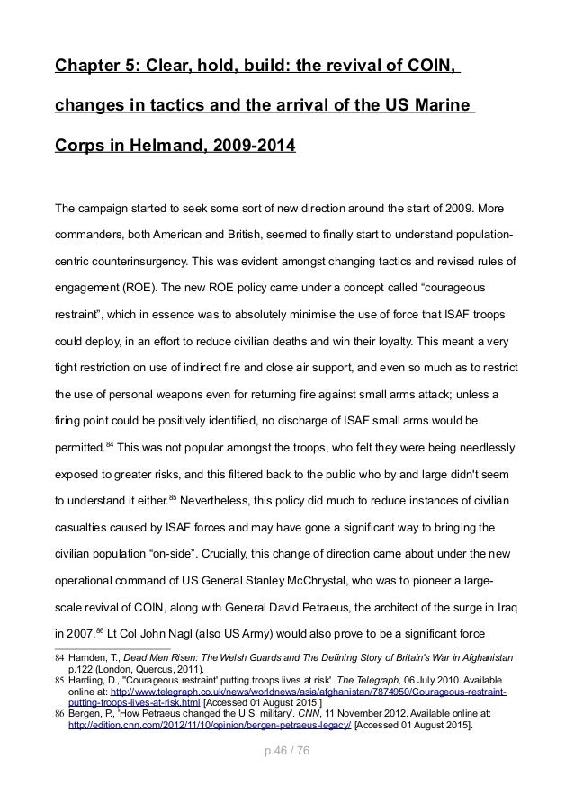 Clear, hold, build the evolution of counterinsurgency (COIN) for the…