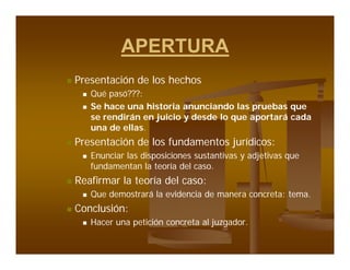 Alegatos de apertura y clausura en un proceso judicial | PDF