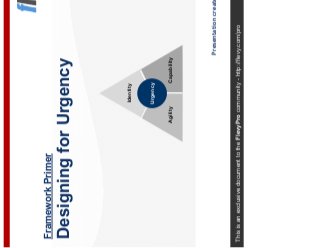 This is an exclusive document to the FlevyPro community - http://flevy.com/pro
Framework Primer
Designing for Urgency
Presentation created by
Agility Capability
Identity
Urgency
 