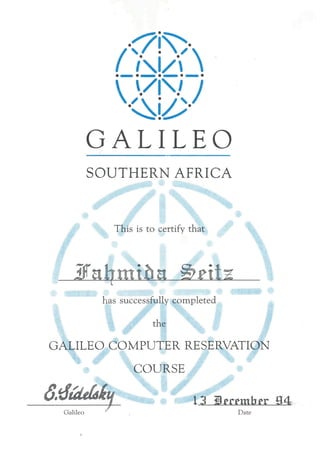 Galileo - Reservations