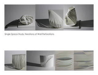 Single Space Study: Iterations of Wall Perforations
 