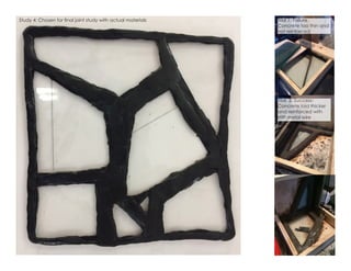 Study 4: Chosen for final joint study with actual materials Trial 1: Failure
Concrete too thin and
not reinforced
Trial 2: Success:
Concrete laid thicker
and reinforced with
stiiff metal wire
 