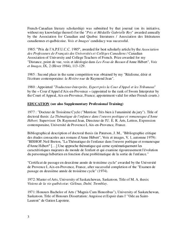 Post Retirement Cv 16 09 15