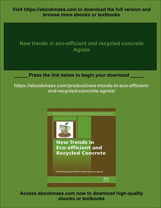 New trends in eco-efficient and recycled concrete Agrela | PDF