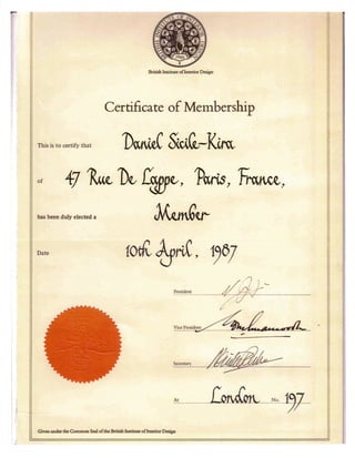 BIID Certificate
