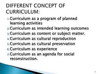 Curriculum unit 1 (8603)