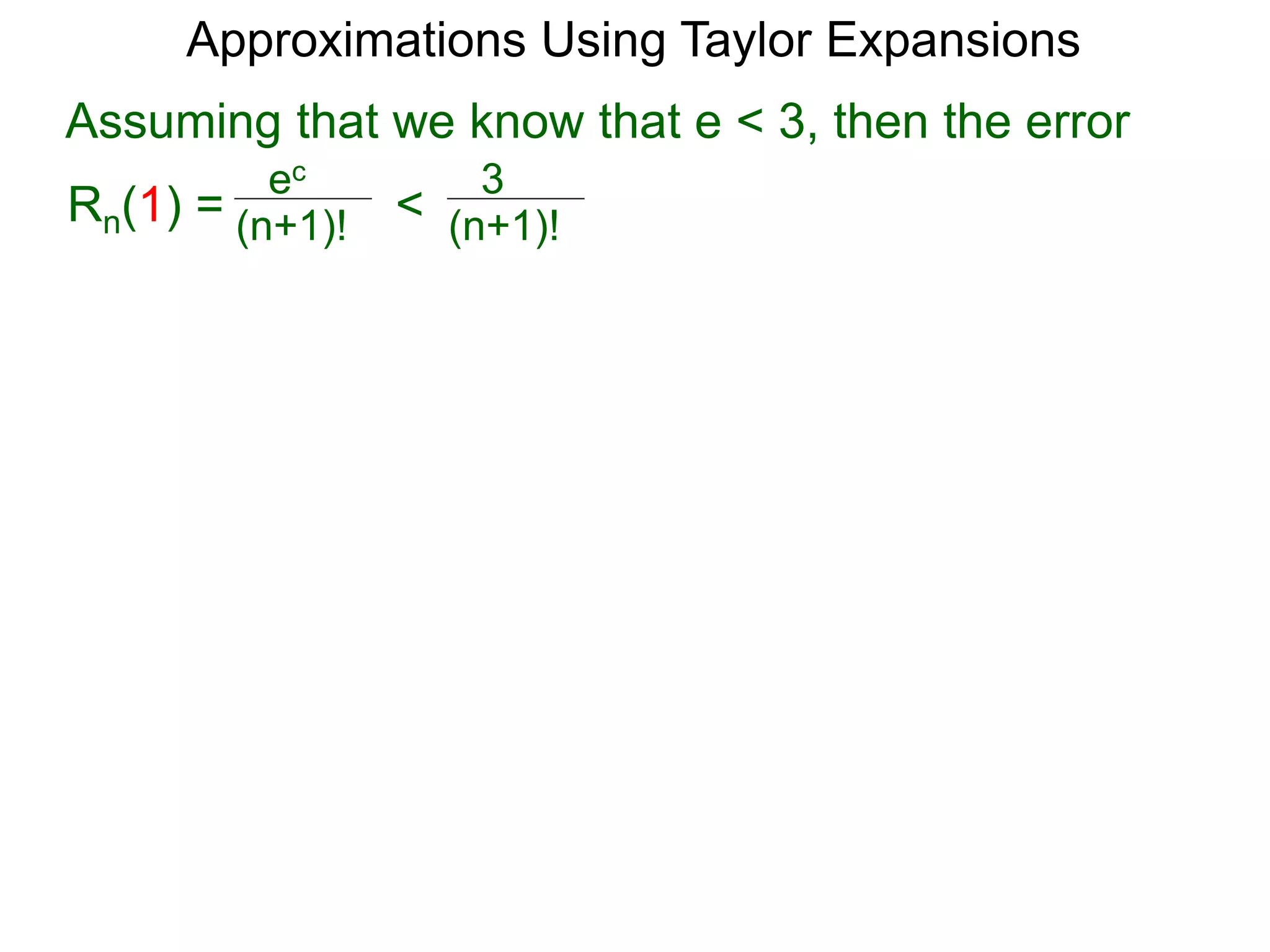 32 approximation, differentiation and integration of power series x | PPTX