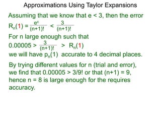 32 approximation, differentiation and integration of power series x | PPTX