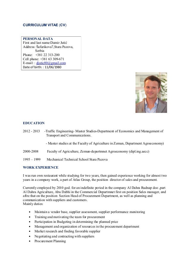 damir novi cv english version cv english version
