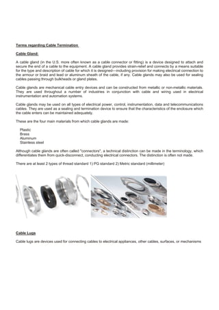 Project on Cable and its classification | PDF