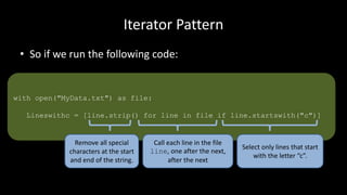 Python: The Iterator Pattern (Comprehensions) | PPT