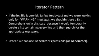 Python: The Iterator Pattern (Generators) | PPT