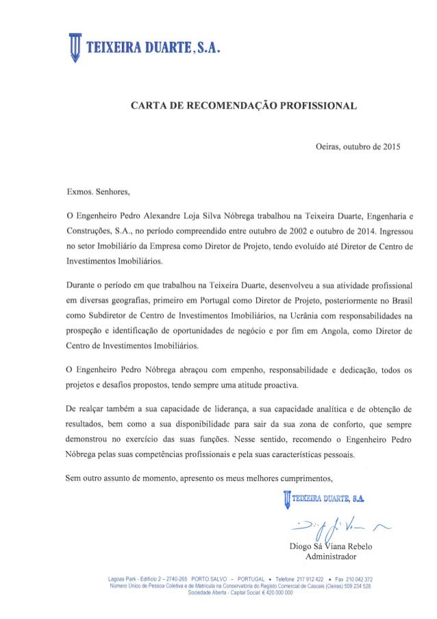 carta de recomenda 231 227 o teixeira duarte modelos de carta de recomendacao