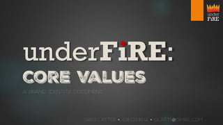 underFiRE:
under
FiRE
• • @
 