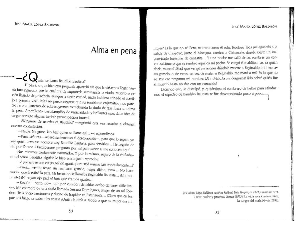 Alma En Pena De Jose Maria Lopez Baldizon