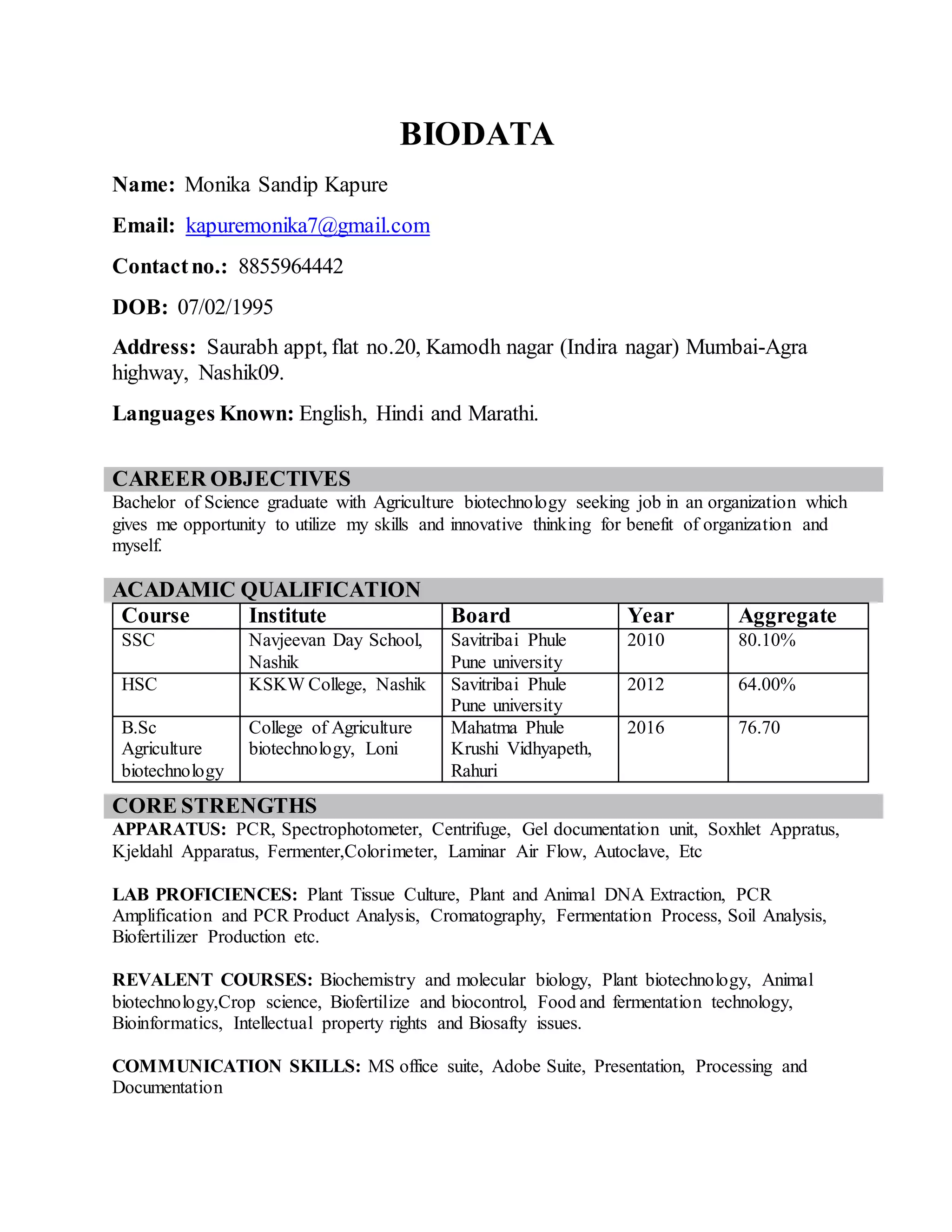 BIODATA-1final | PDF