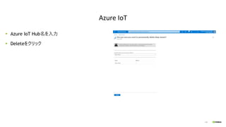 140
Azure IoT Hub名を入力
Deleteをクリック
Azure IoT
 