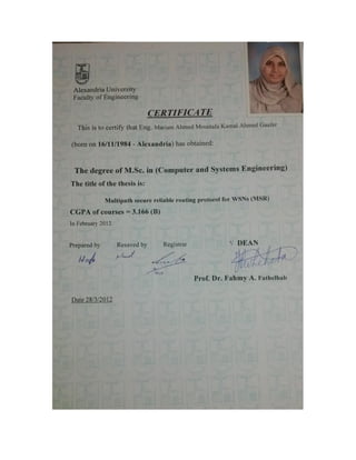 Master Certificate