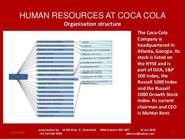 Coca Cola Organisational Structure