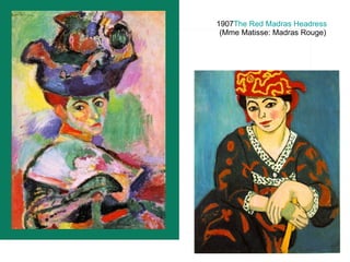 1907 The Red Madras  Headress  (Mme Matisse: Madras Rouge) 