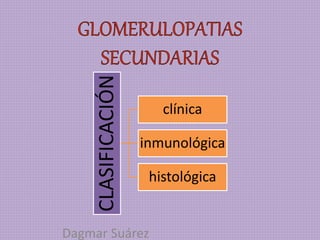 Dagmar Suárez
CLASIFICACIÓN clínica
inmunológica
histológica
 