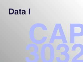 CAP
Data I
 