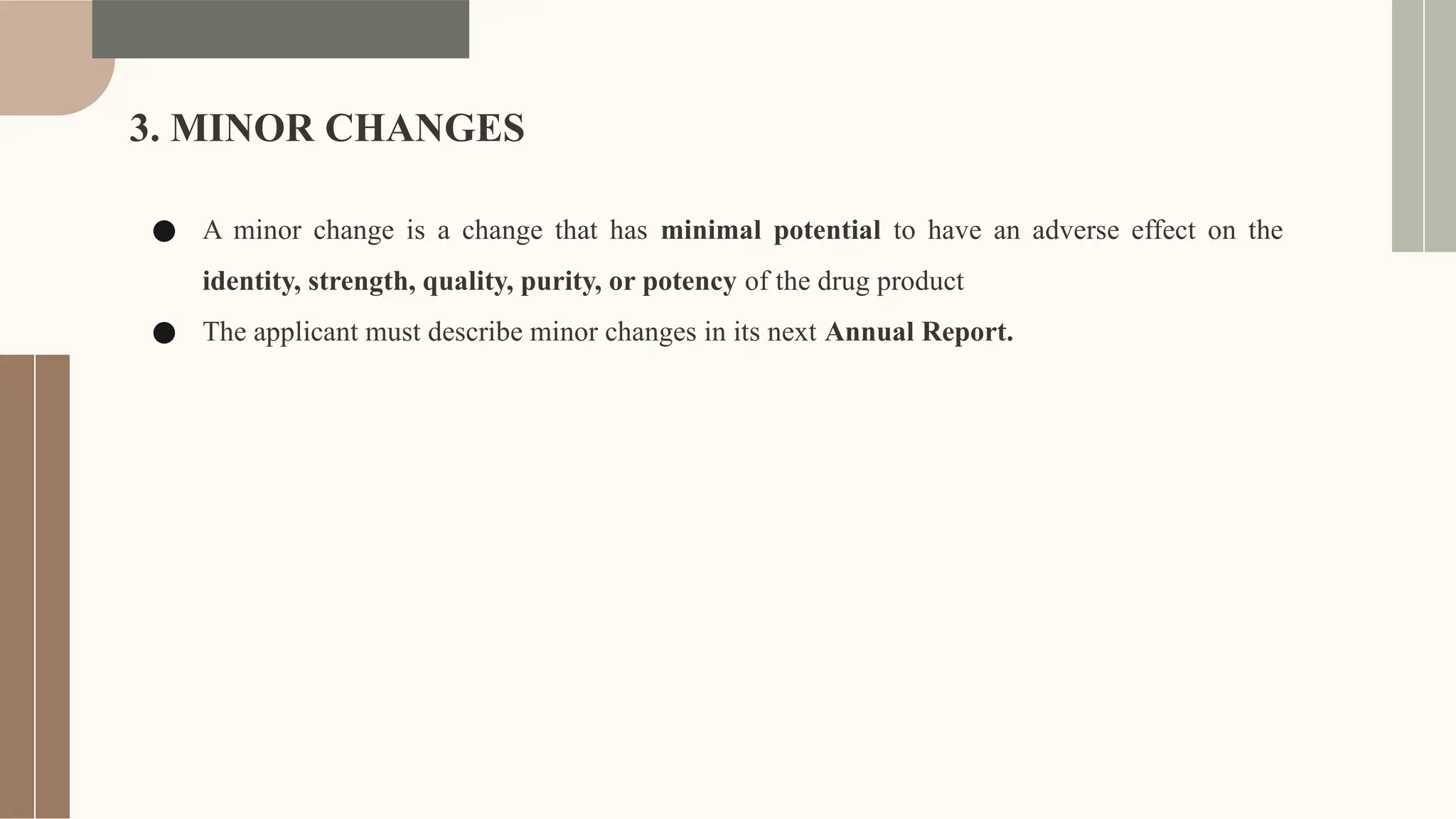Changes To An Approved NDA Or ANDA USFDA pptx Changes to an approved nda or anda usfda pptx