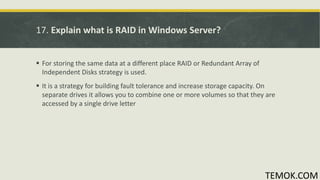 32 Most Commonly Asked Windows Server Administrator Interview Questions ...