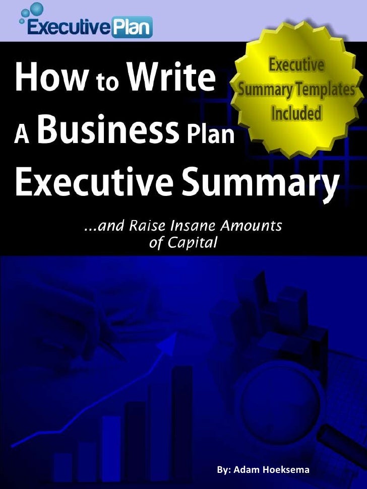 how to write a business plan executive summary ebook