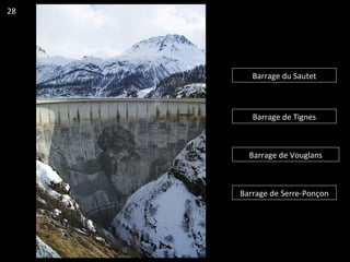 Barrage du Sautet
Barrage de Tignes
Barrage de Vouglans
Barrage de Serre-Ponçon
28
 