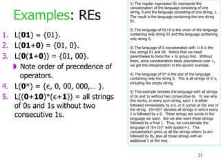 Lecture: Regular Expressions and Regular Languages