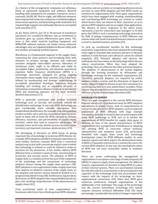 Rfd Journal Issue 10.pdf RFID Technology Adoption Rate in Warehousing A Study of Manufacturing ...