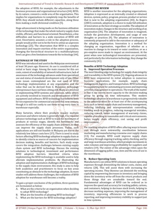 Rfd Journal Issue 10.pdf RFID Technology Adoption Rate in Warehousing A Study of Manufacturing ...
