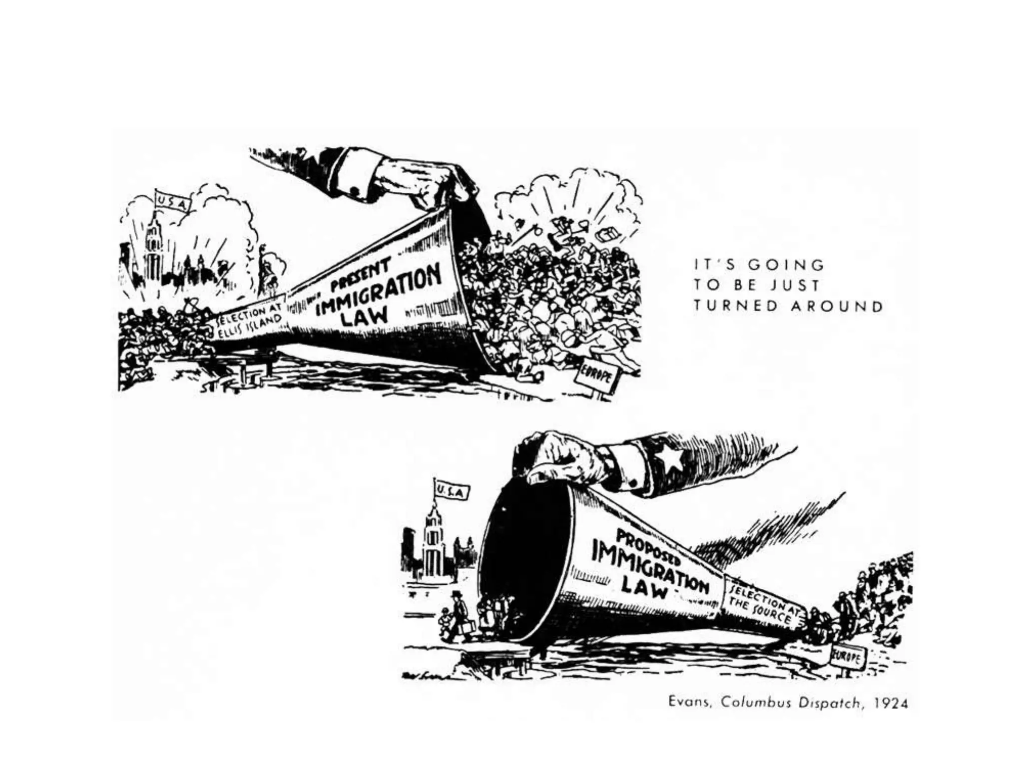 Congress passed the Emergency Quota Act of 1921 and Immigration Act of 1924