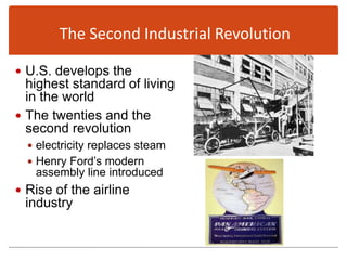 Mass-Consumption Economy20s economy grew rapidly Electricity production & autos became huge new industries30M cars by 1930.Advertising spawned by need of manufacturers to find new markets for products: used persuasion, seduction, etc.1925: Ad industry founder Bruce Barton’s The Man Nobody Knows claimed that Jesus was greatest adman ever.