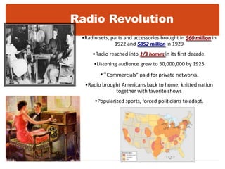 Aviation Revolution12/17/03: Gas engines led to Wright Bros. flight at Kitty Hawk.“Flying coffins” with stunt pilots were popular at fairs.Planes had moderate success in WWI.After war, private companies flew passengers, air mail.1927: Cynical U.S. found hero in Lindbergh after Spirit of St. Louis transatlantic flight.Flight popularized flying, gave boost to aviation industry.Though early accidents, by 30s & 40s was safer than car.Another setback for RRs.