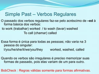 Simple past  Tudo sobre o passado simples em inglês! - Mundo Educação