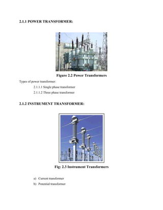 2.1.1 POWER TRANSFORMER:
Figure 2.2 Power Transformers
Types of power transformer:
2.1.1.1 Single phase transformer
2.1.1....