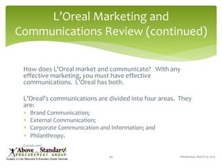 33.1.021 LOreal Global Brand Local Knowledge Case Study | PDF
