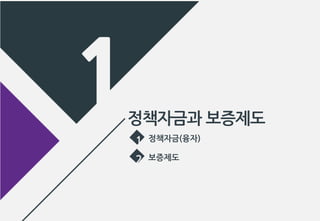 정책자금과 보증제도
1 정책자금(융자)
2 보증제도
 