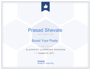 Boost Your Posts
October 24, 2017
Prasad Shevate
 
