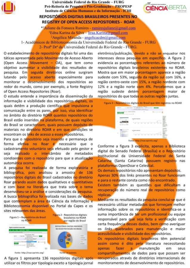 Repositórios digitais brasileiros presentes no registry of open access repositories – ROAR