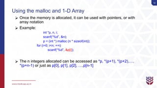 33. Dynamic Memory Allocation in C programming | PPTX