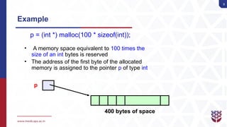 33. Dynamic Memory Allocation in C programming | PPTX