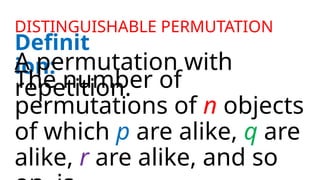 Understanding Distinguishable Permutations with Repetition: Formulas ...