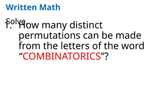 Understanding Distinguishable Permutations with Repetition: Formulas ...